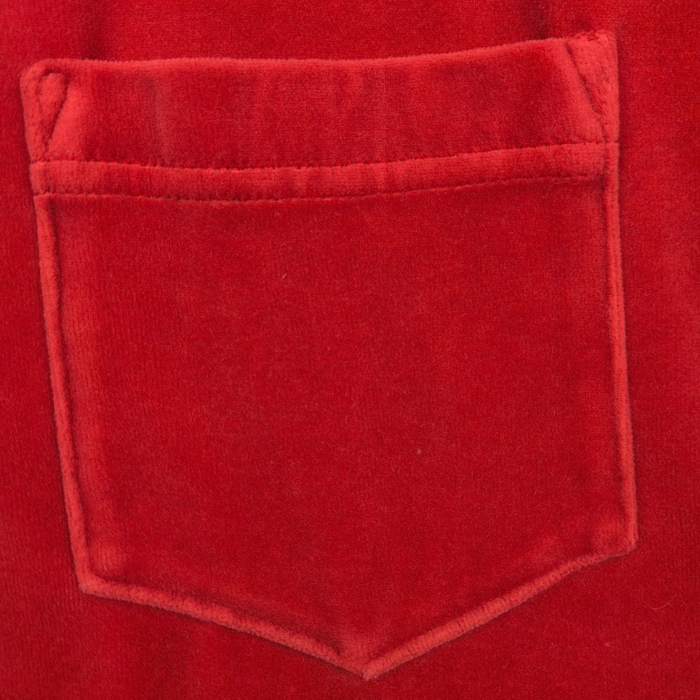 Lands End Mens XL‎ Red Velour Long Sleeve Polo Shirt Made in USA 46-48 Vintage - Picture 7 of 10